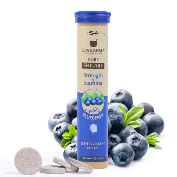 Pure Shilajit Effervescent Tablets- Blueberry Flavour Pack 1