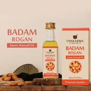 Upakarma Ayurveda Badam Rogan / Sweet Almond Oil For Hair & Skin 100 ML - Pack of 1