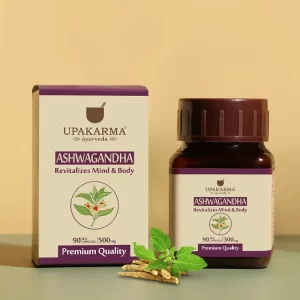 Upakarma Ayurveda Pure Ashwagandha 90 Capsules - 500mg - Boost Immunity