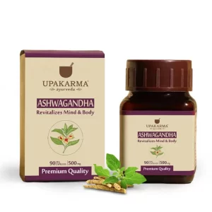 Upakarma Ayurveda Pure Ashwagandha 90 Capsules - 500mg - Boost Immunity Pack 1