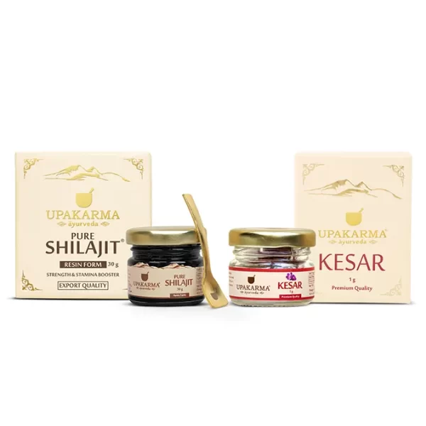 Combo Pack of Pure Shilajit Resin 30g & Kashmiri Kesar 1g