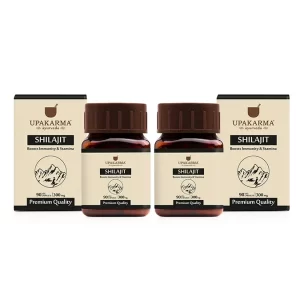 Upakarma Ayurveda Pure Shilajit Capsules - Pack of 2