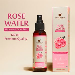 Upakarma Ayurveda Rose Water 120ML - Gulab Jal - Pack of 1