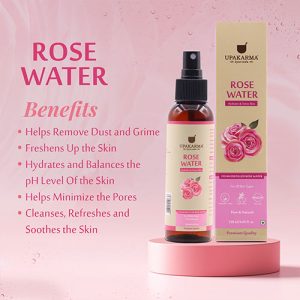 Upakarma Rose Water 120ML - Pack of 2 | Gulab Jal