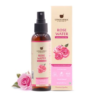 Upakarma Ayurveda Rose Water 120ML - Gulab Jal - Pack of 1