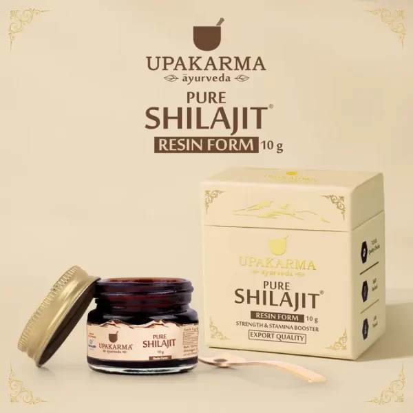 Upakarma Ayurveda Pure Shilajit Resin Form - Natural Strength & Stamina Booster