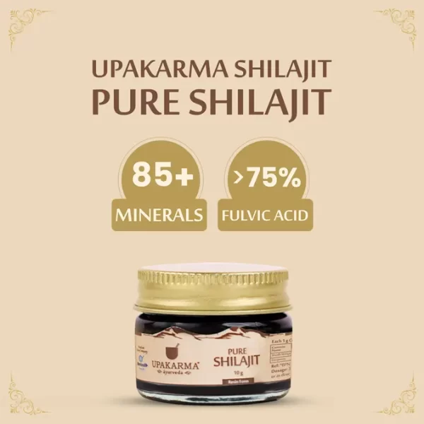 Upakarma Ayurveda Pure Shilajit Resin Form - Natural Strength & Stamina Booster