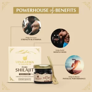 Combo Pack of Shilajit Resin 20g, Kesar 1g, Ashwagandha 90 Capsules