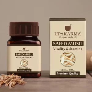 Upakarma Safed Musli Capsules | Health Benefits Of Safed Musli | Safed Musli Uses | Boosts Immunity & Strength Pack 1