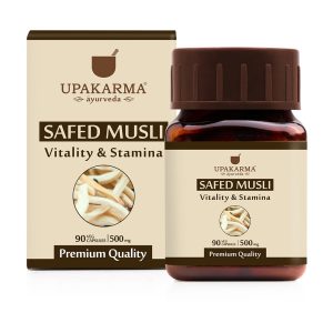 Upakarma Safed Musli Capsules | Health Benefits Of Safed Musli | Safed Musli Uses | Boosts Immunity & Strength