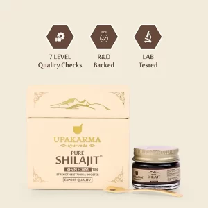 Upakarma Ayurveda Pure Shilajit Resin Form - Natural Strength & Stamina Booster Pack 1