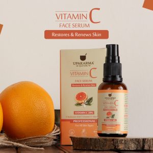 Upakarma Vitamin C Face Serum 30ML - Pack of 2 | Restore and Renews Skin with Hyaluronic acid, Vitamin E and Aloe Vera